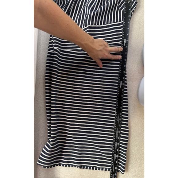 Banana Republic Navy Striped Dress Size 2 Career Classic Chic Modern Elegant - Picture 6 of 6